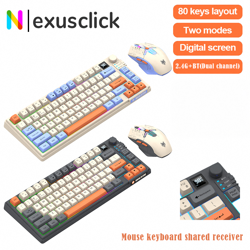Gaming Keyboard Ergonomics - New Dual-Mode 80 Keys Wireless Gaming