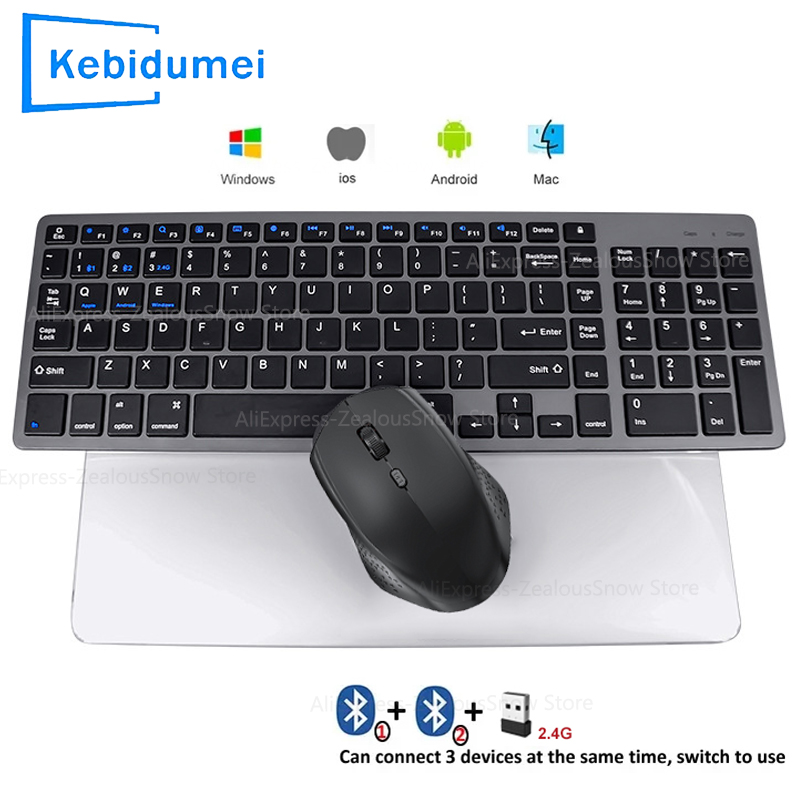 Gaming Keyboard Non Mechanical - New Bluetooth 5.0 Wireless Keyboard Mouse