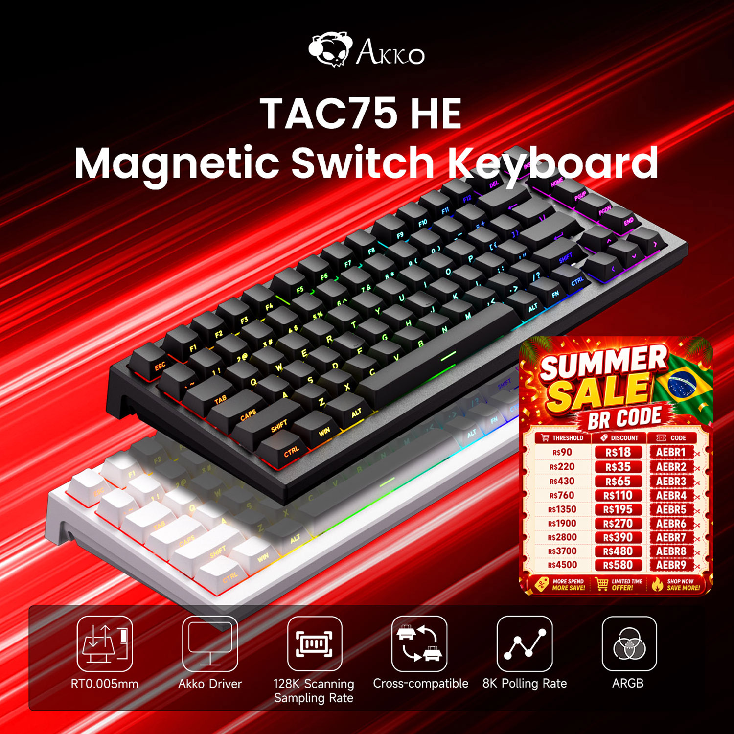 Gaming Keyboard Expensive - AKKO TAC75 HE Magnetic Switch Keyboard