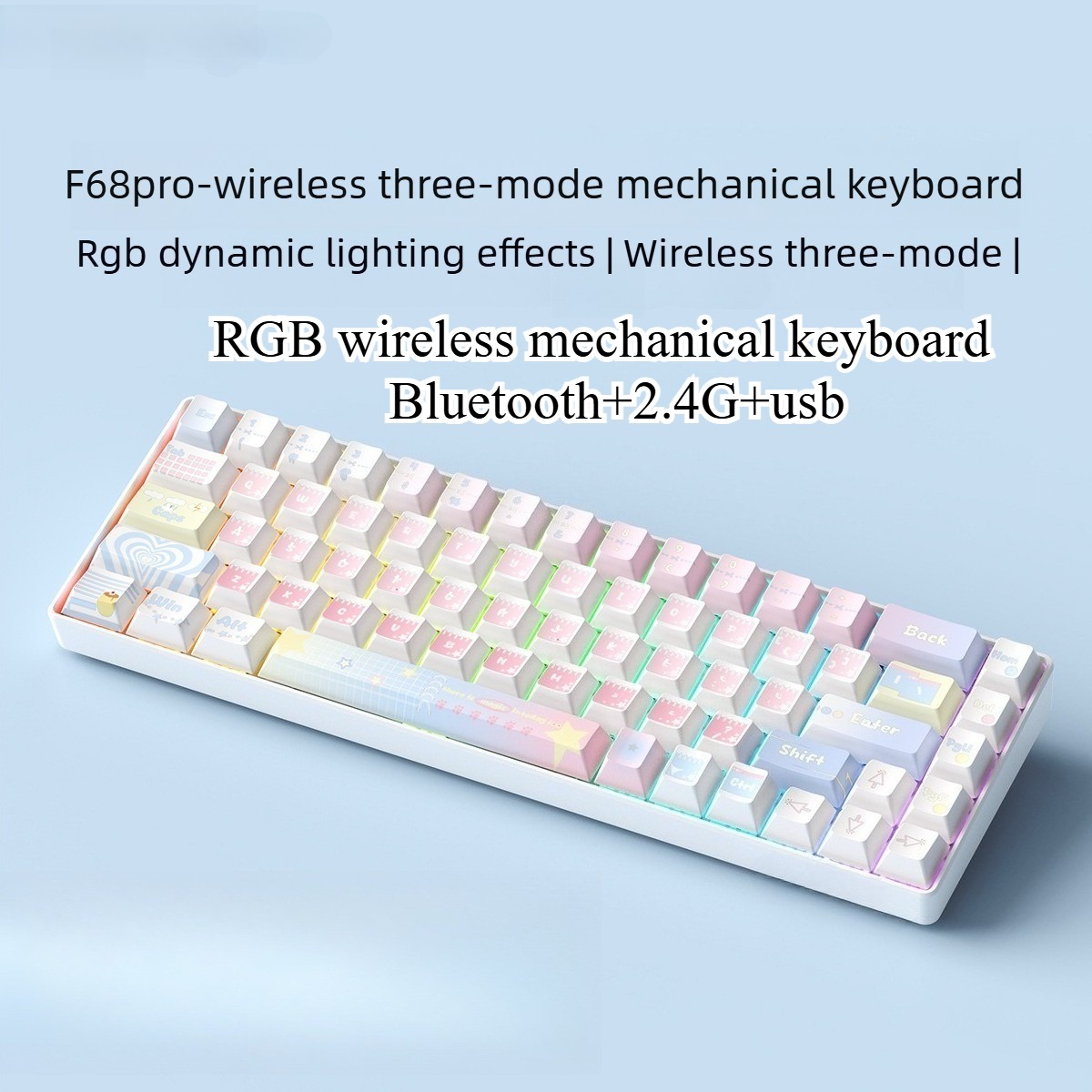 Gaming Keyboard Mobile - Mechanical keyboard RGB teclado gamer 68