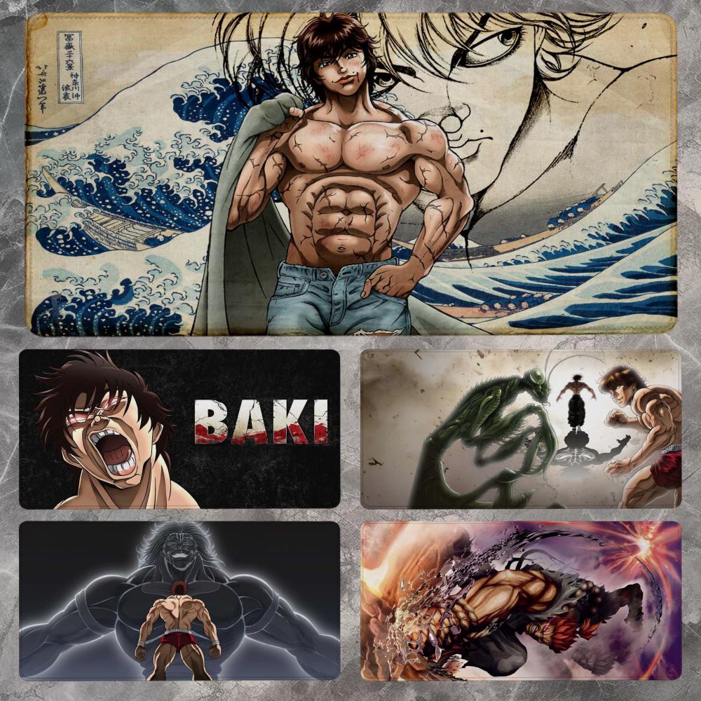 Gaming Keyboard Non Mechanical - H-Hanma Baki Mouse Pad 90x40CM Non-slip