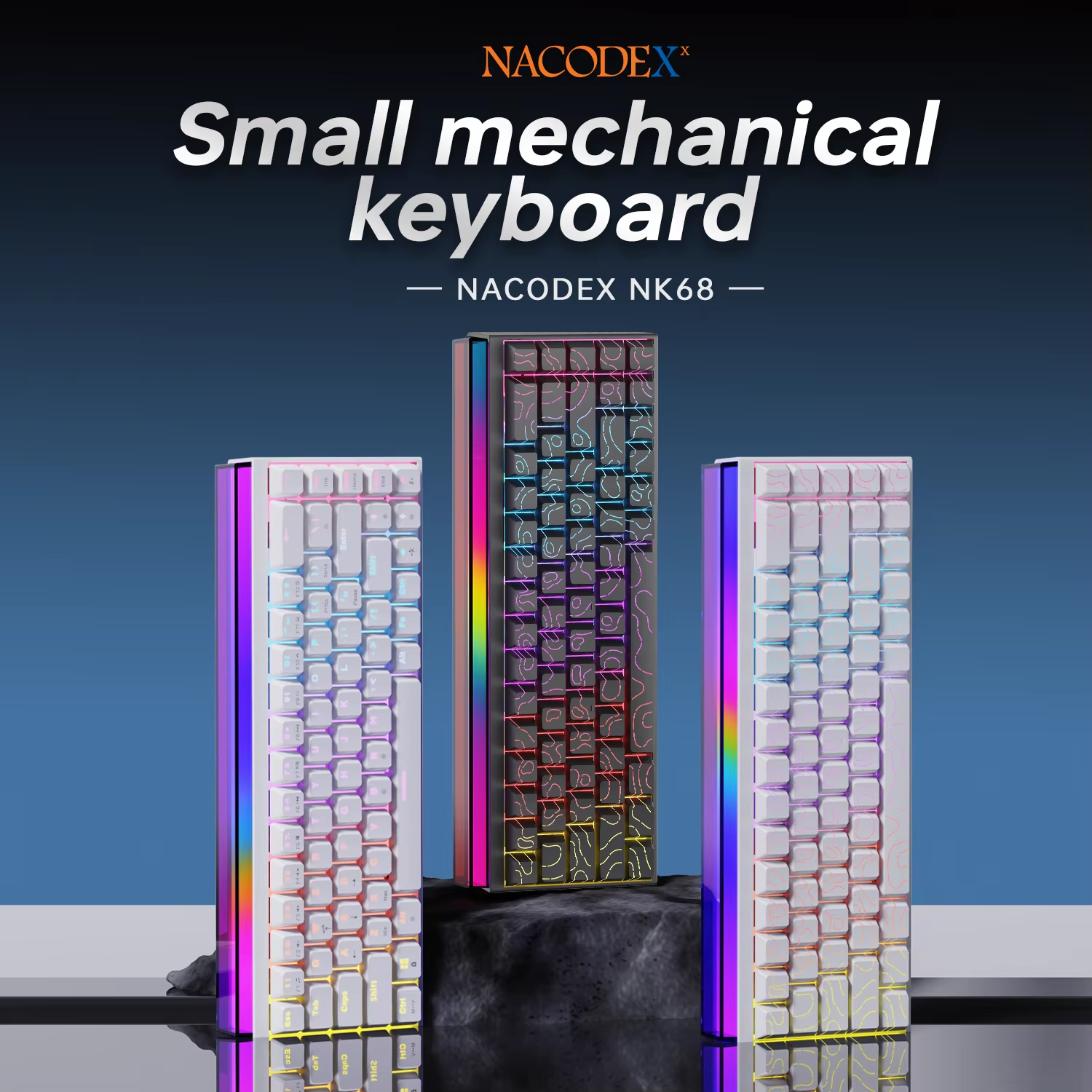 Gaming Keyboard Non Mechanical - New Ajazz Nacodex Nk68 Mechanical Keyboard