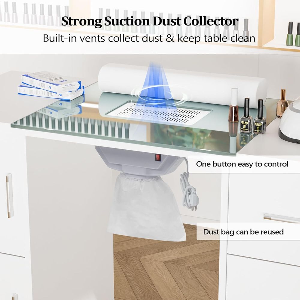 Manicure Table Nail Desk for N - Wrist Rest Wood ulasan dan harga