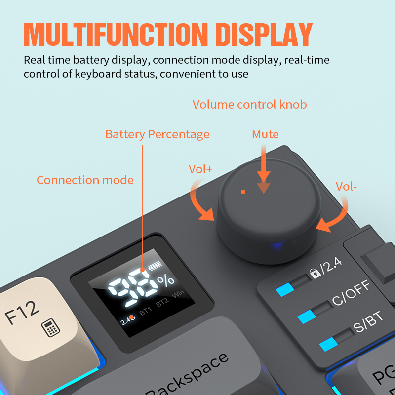 New Dual-Mode 80 Keys Wireless - Gaming Keyboard Ergonomics ulasan dan harga