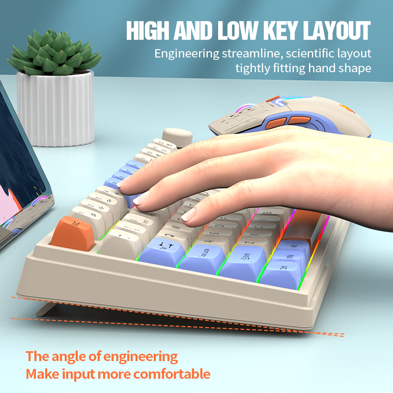 New Dual-Mode 80 Keys Wireless - Gaming Keyboard Ergonomics ulasan dan harga