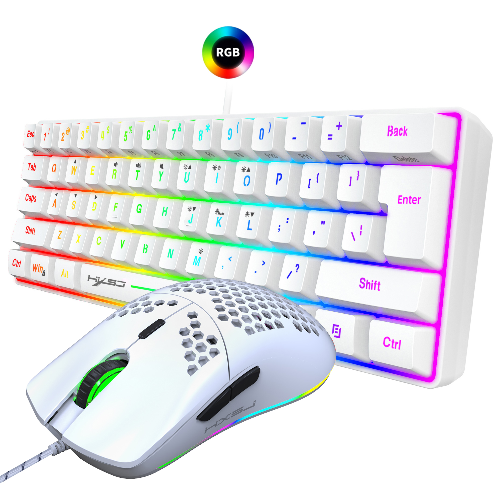 Hot selling HXSJ 61 keys V700  - Gaming Keyboard Extension ulasan dan harga
