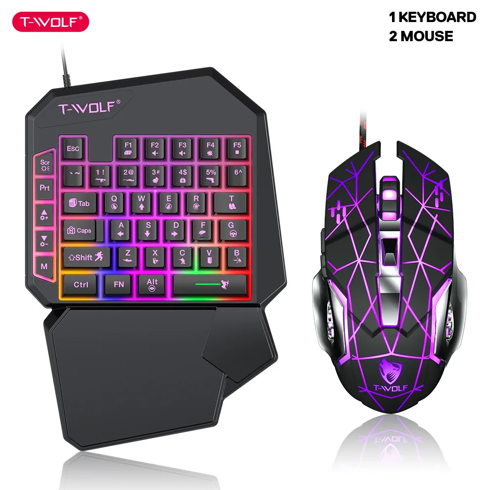 T-WOLF TF900 One Handed Keyboa - Gaming Keyboard Mobile ulasan dan harga