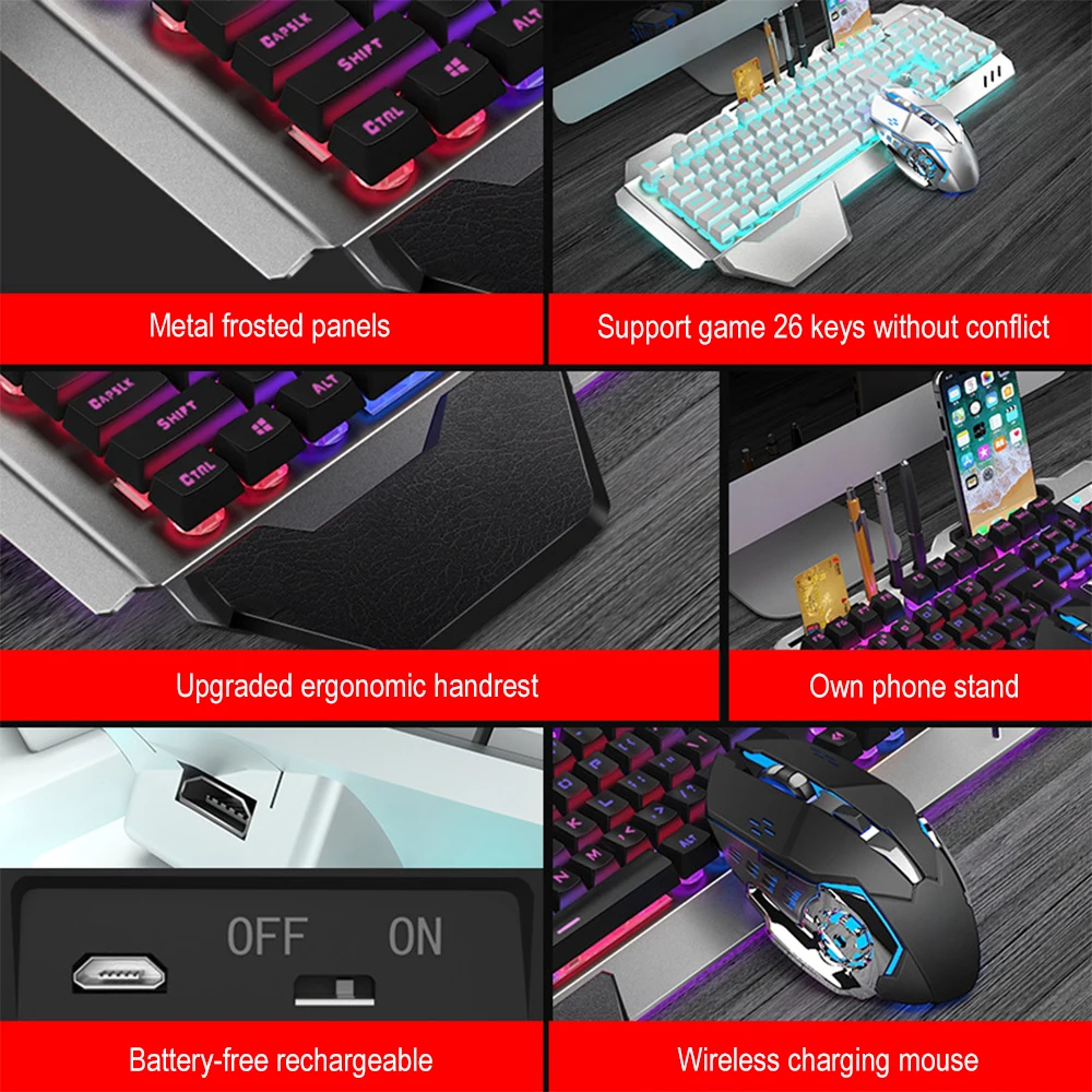 K680 Rechargeable 2.4G wireles - Gaming Keyboard Bundle ulasan dan harga