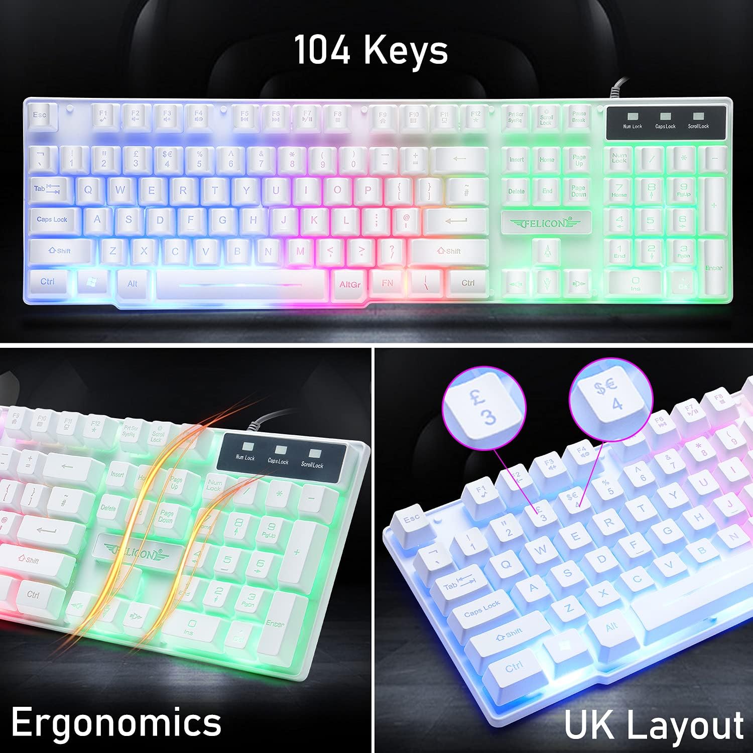MAMBASNAKE T11 UK 100% Gaming  - Gaming Keyboard Ergonomics ulasan dan harga