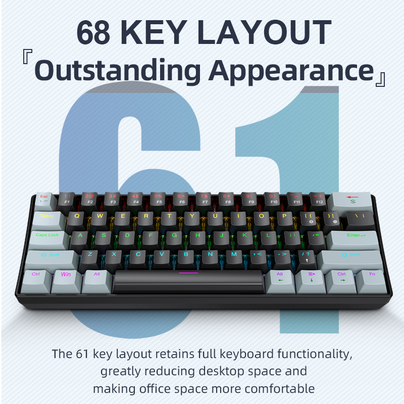 APAYADO K61 Mini Mechanical Ke - Gaming Keyboard Bundle ulasan dan harga