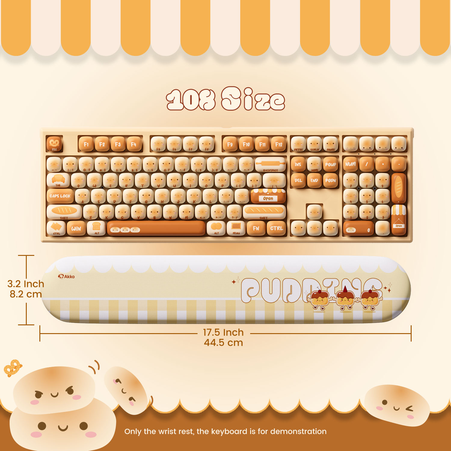 Akko Pudding Buns Keyboard Wri - Gaming Keyboard Ergonomics ulasan dan harga