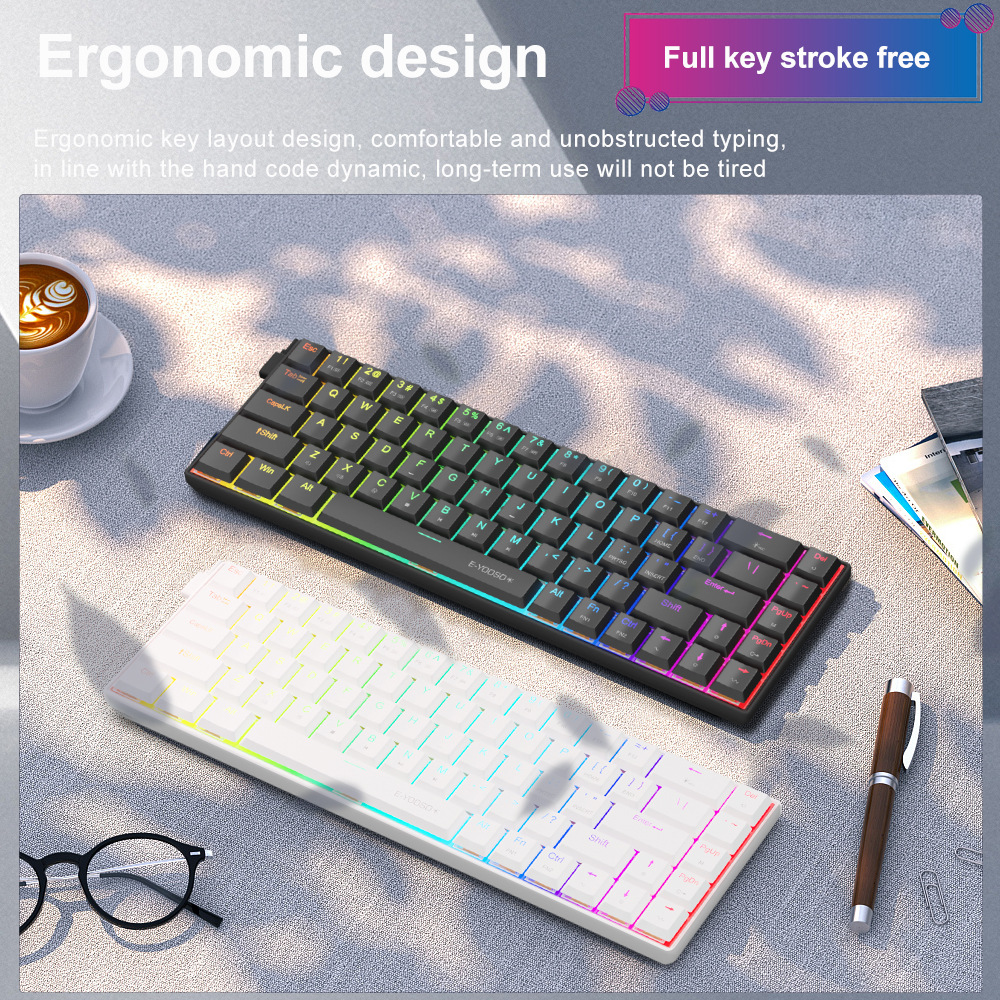 E-YOOSO A68 RGB Mini Slim USB  - Gaming Keyboard E Yooso ulasan dan harga