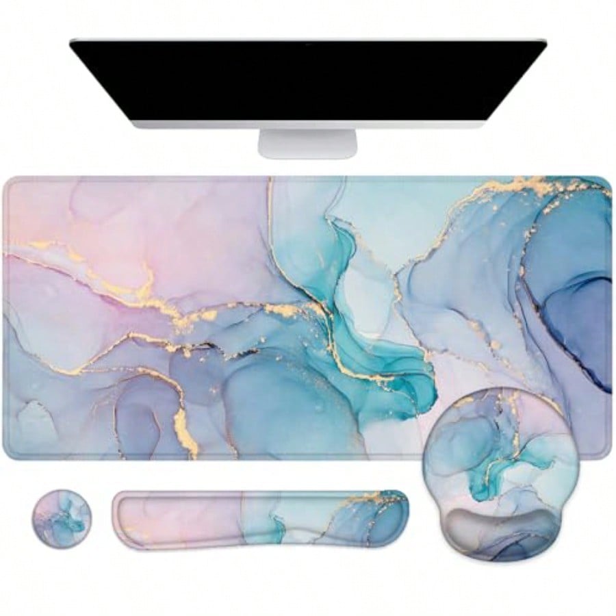 Mouse Pad with Wrist Rest Larg - Gaming Keyboard Ergonomics ulasan dan harga