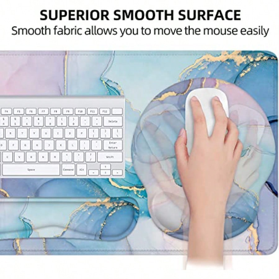 Mouse Pad with Wrist Rest Larg - Gaming Keyboard Ergonomics ulasan dan harga