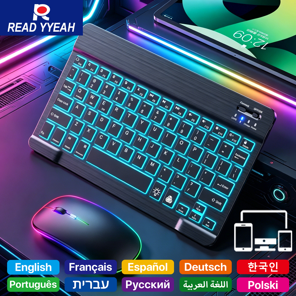 READ YYEAH RGB Backlit Bluetoo - Gaming Keyboard And Mouse Combo Wireless ulasan dan harga