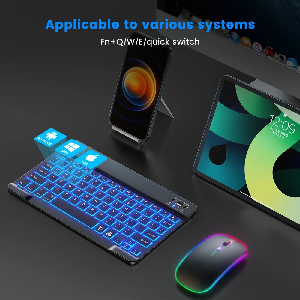 READ YYEAH RGB Backlit Bluetoo - Gaming Keyboard And Mouse Combo Wireless ulasan dan harga