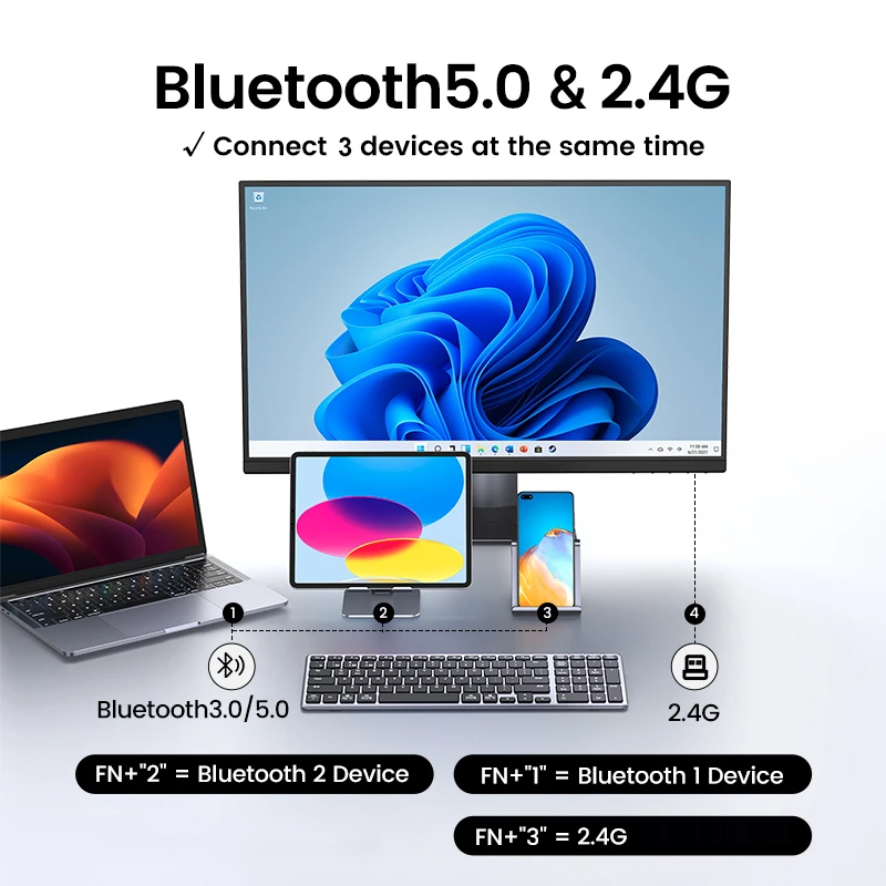 New Bluetooth 5.0 Wireless Key - Gaming Keyboard Non Mechanical ulasan dan harga