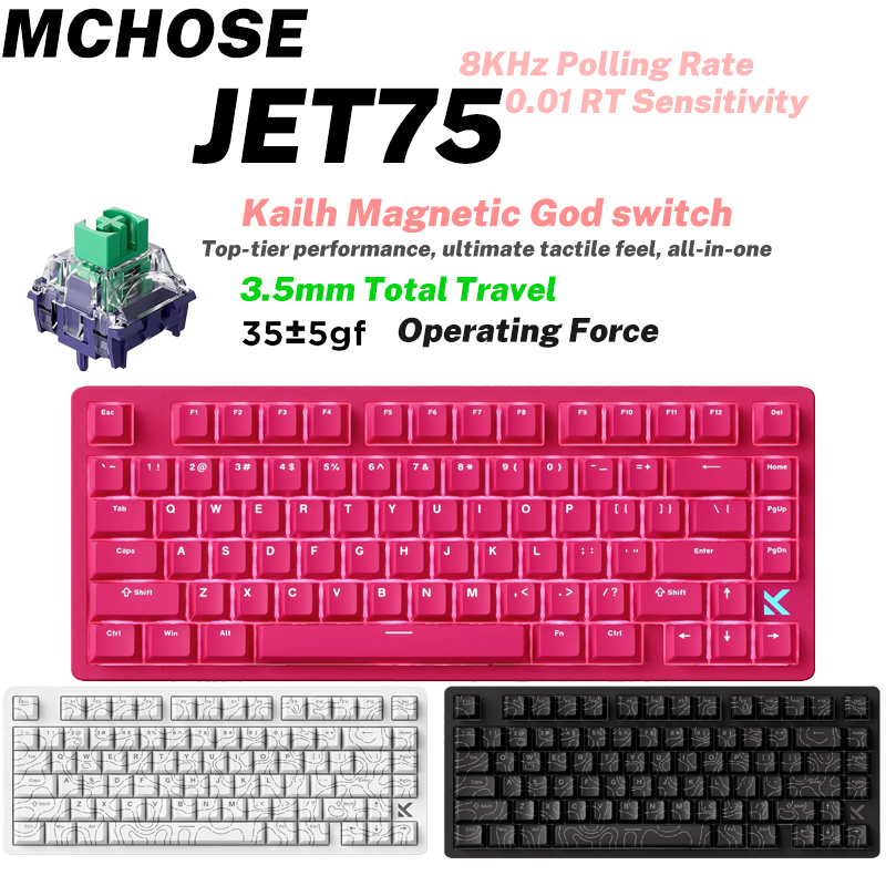 MCHOSE JET75  Magnetic Switch  - Gaming Keyboard Expensive ulasan dan harga
