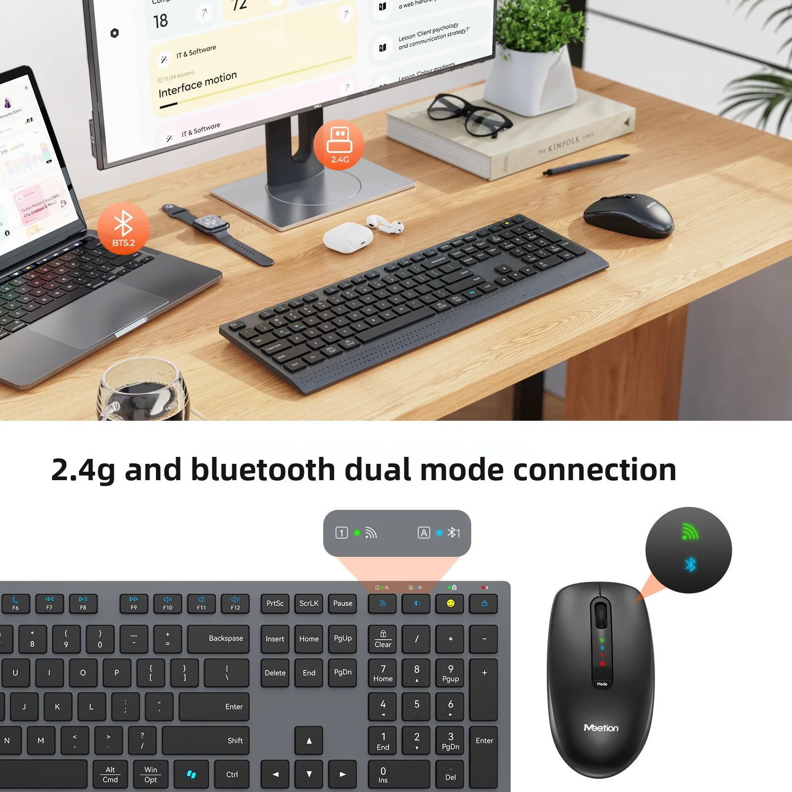 2.4G Bluetooth Dual-mode Wirel - Gaming Keyboard And Mouse Combo Wireless ulasan dan harga