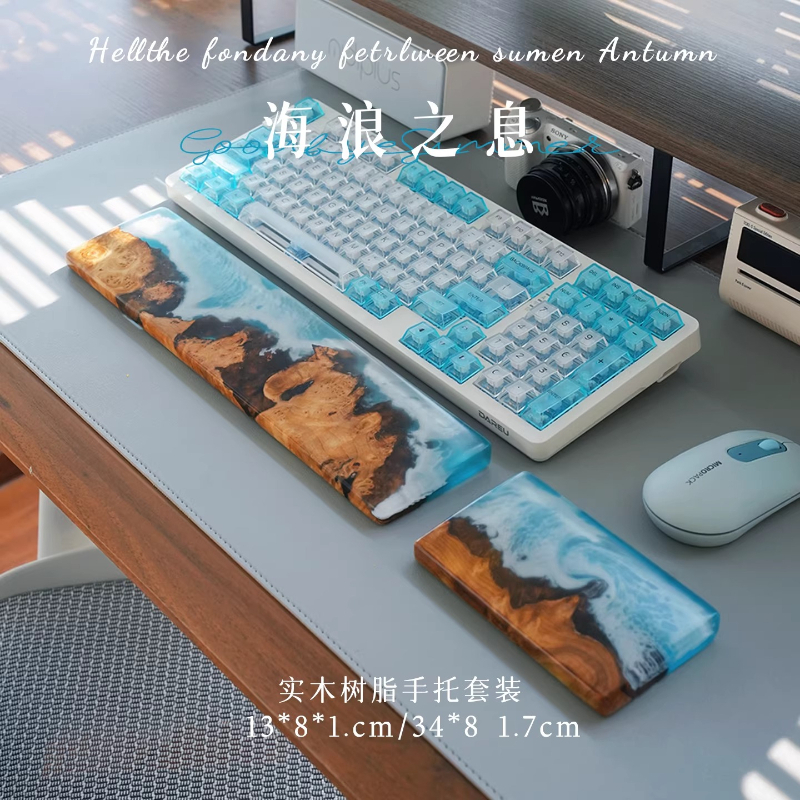 Handcrafted Ocean Wave Resin W - Wrist Rest Wood ulasan dan harga