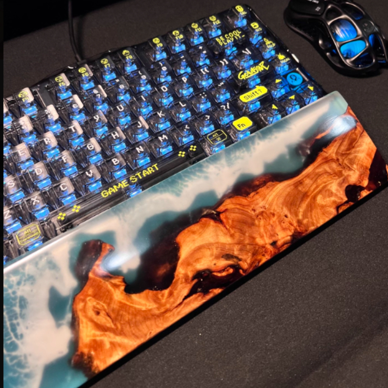 Handcrafted Ocean Wave Resin W - Wrist Rest Wood ulasan dan harga