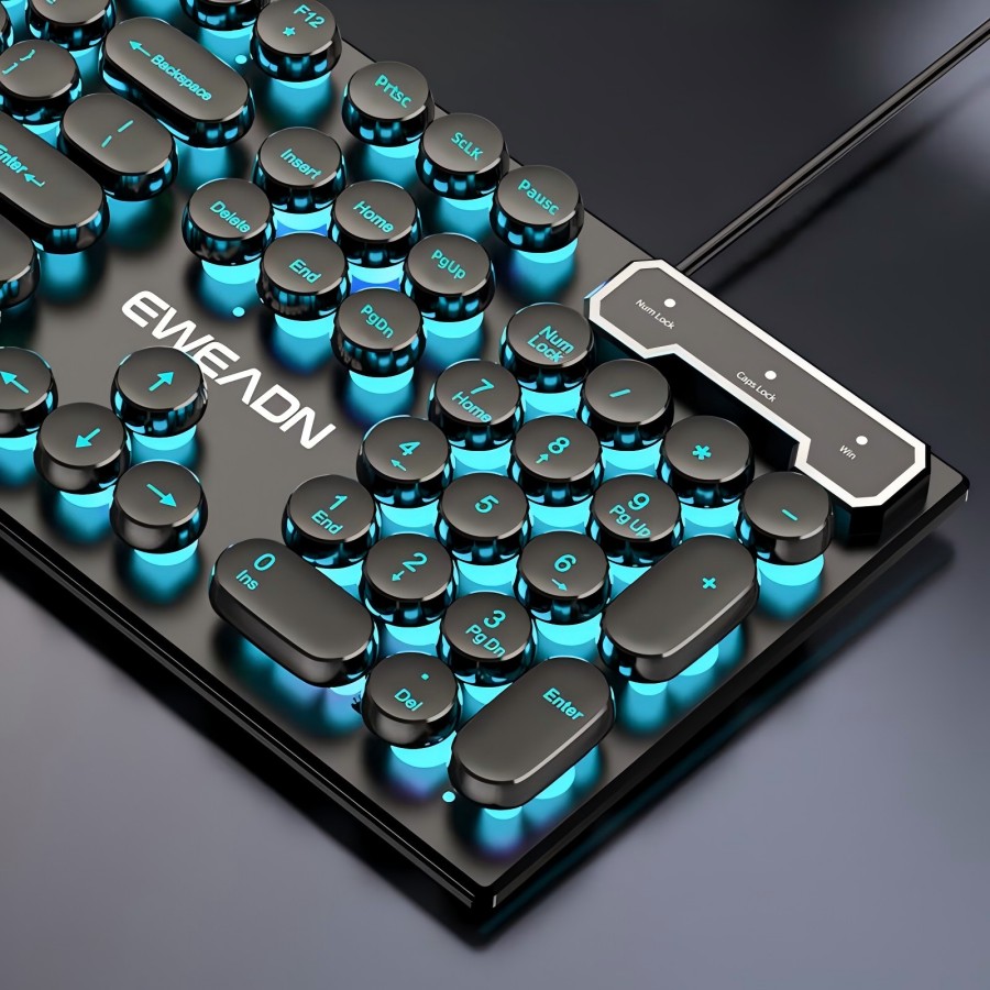 EWEADN Typewriter Gaming Keybo - Gaming Keyboard Typewriter ulasan dan harga