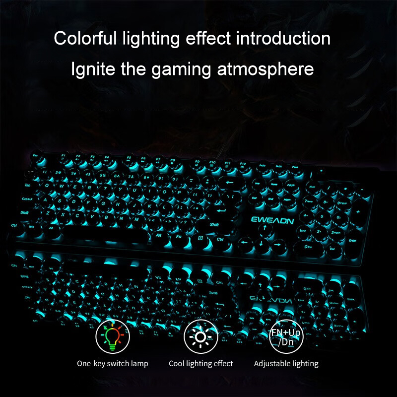 EWEADN Typewriter Gaming Keybo - Gaming Keyboard Typewriter ulasan dan harga
