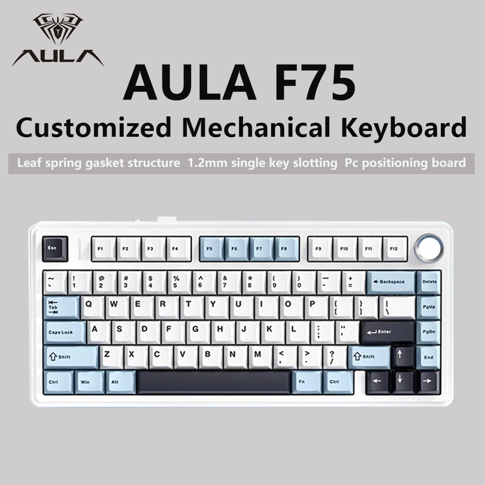 AULA F75 2.4G Wireless/Bluetoo - Hot Swap Pcb ulasan dan harga