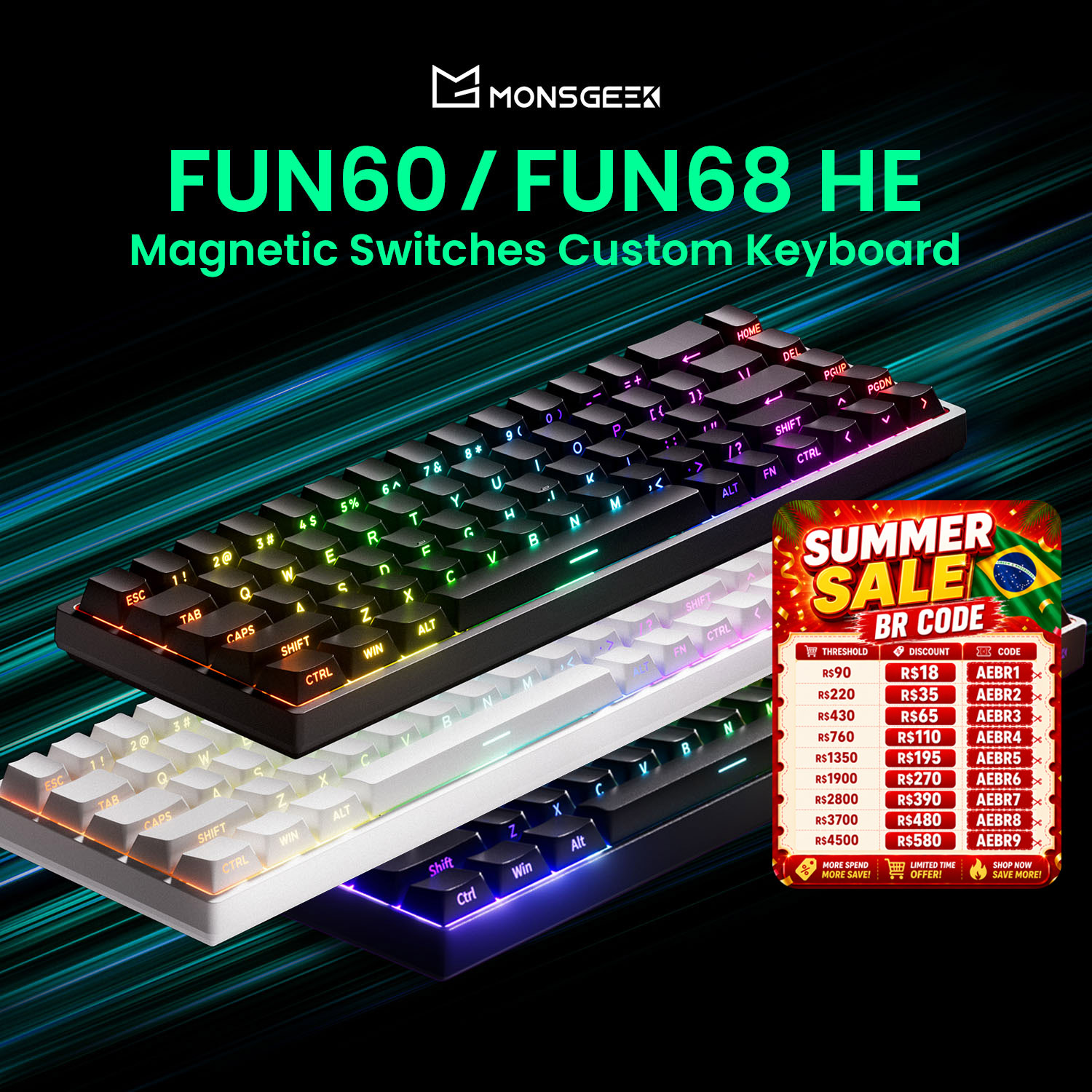 Akko MonsGeek FUN68 FUN60 PRO& - Gaming Keyboard Expensive ulasan dan harga
