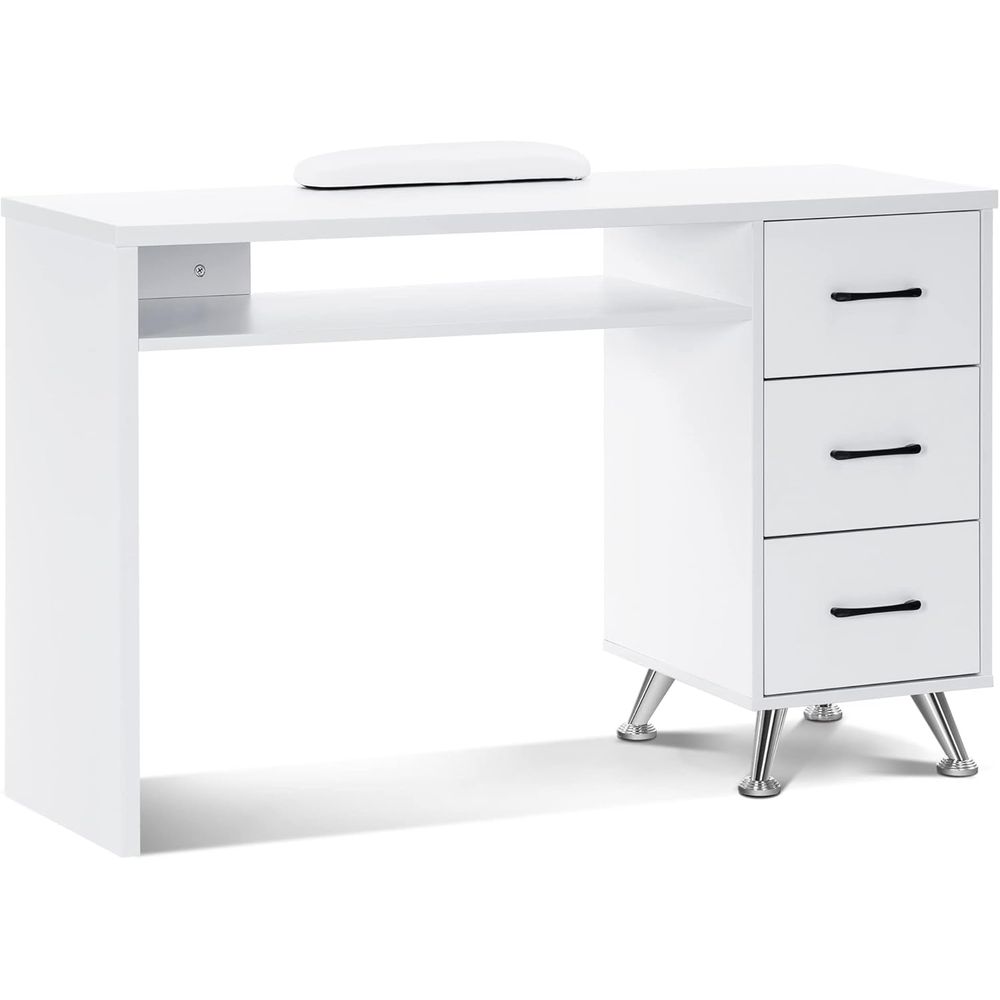 Manicure Table with Drawers Na - Wrist Rest Wood ulasan dan harga