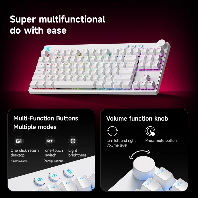 MCHOSE MIX87 Multifunctional m - Gaming Keyboard Expensive ulasan dan harga