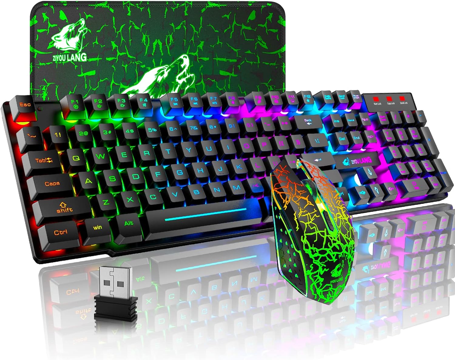 MAMBASNAKE x ZIYOU LANG T3 Wir - Gaming Keyboard And Mouse Combo Wireless ulasan dan harga