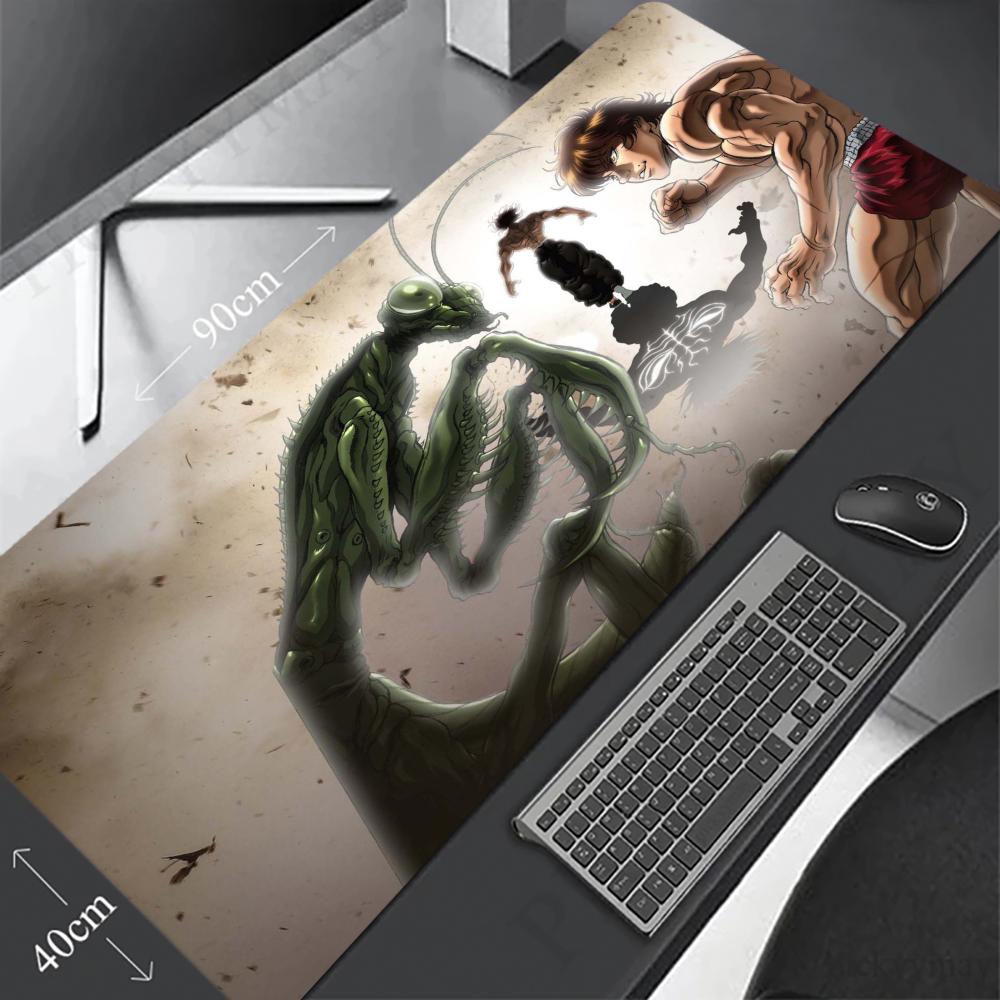 H-Hanma Baki Mouse Pad 90x40CM - Gaming Keyboard Non Mechanical ulasan dan harga
