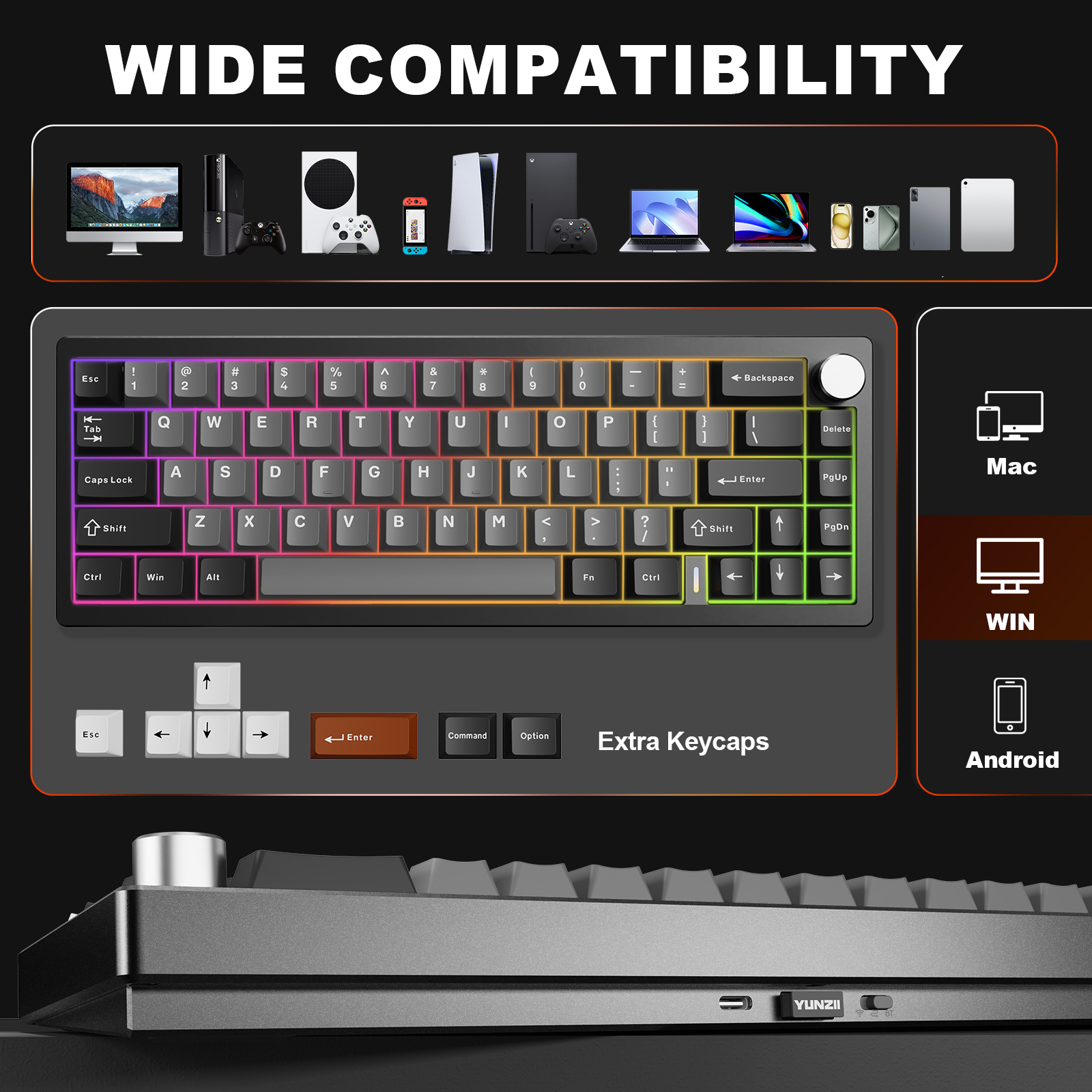 YUNZII AL68 Black QMK/VIA Mech - Gaming Keyboard Mobile ulasan dan harga