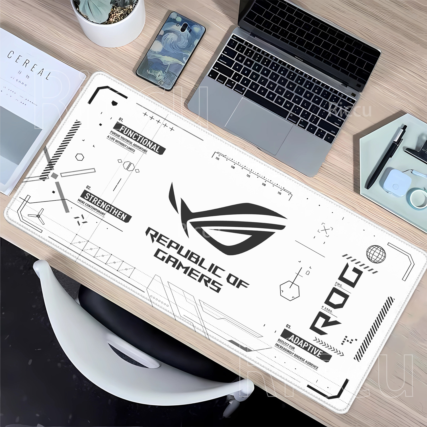 R-ROG Large Gaming Mouse Pad A - Gaming Keyboard Typewriter ulasan dan harga