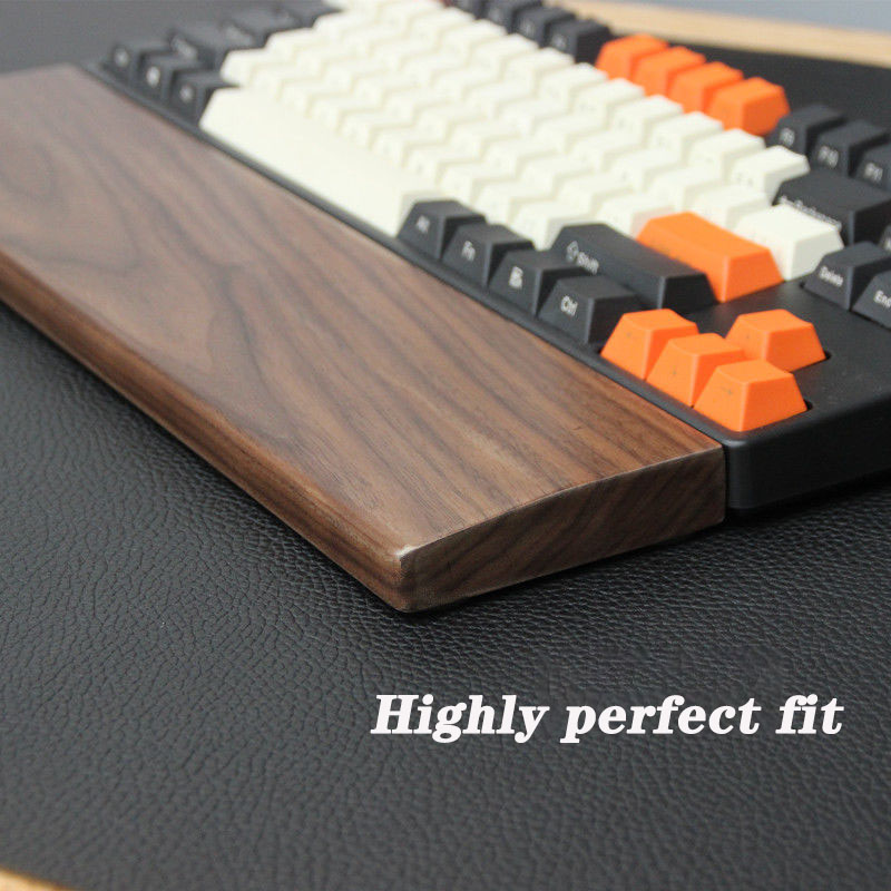 Walnut Wood Mechanical Keyboar - Wrist Rest Wood ulasan dan harga