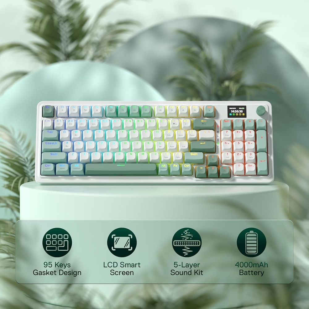 95-Key Mechanical Gaming Keybo - Gaming Keyboard No Noise ulasan dan harga