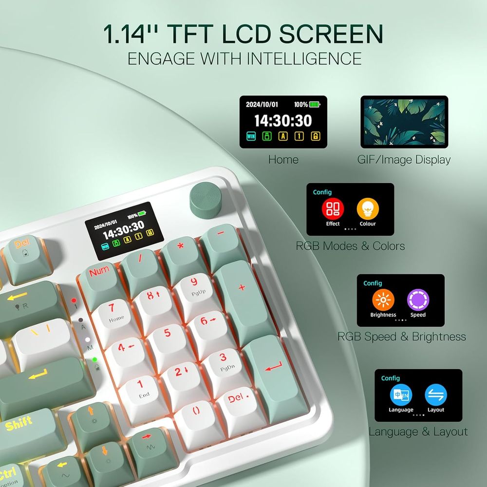 95-Key Mechanical Gaming Keybo - Gaming Keyboard No Noise ulasan dan harga