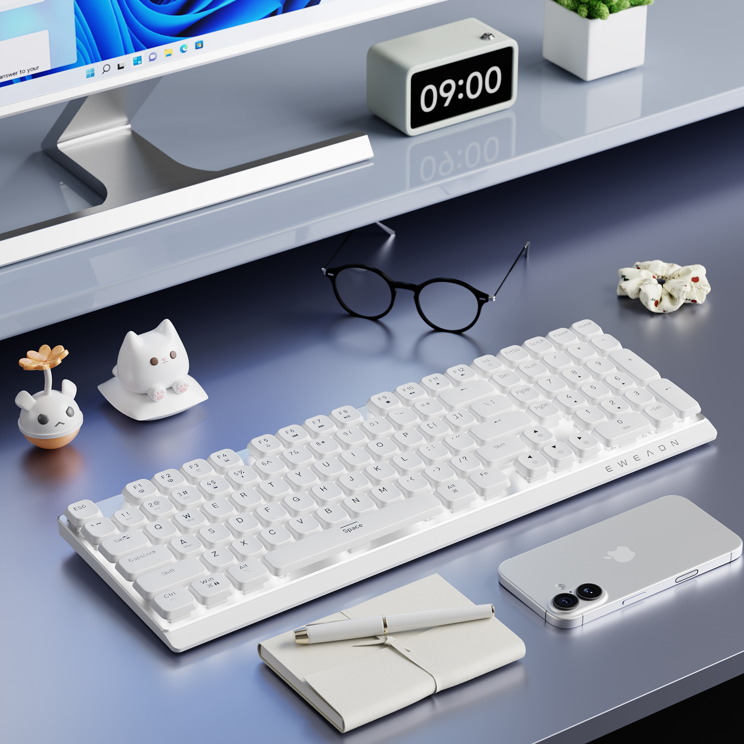 EWEADN Wireless Low-Profile Me - Gaming Keyboard Ergonomics ulasan dan harga