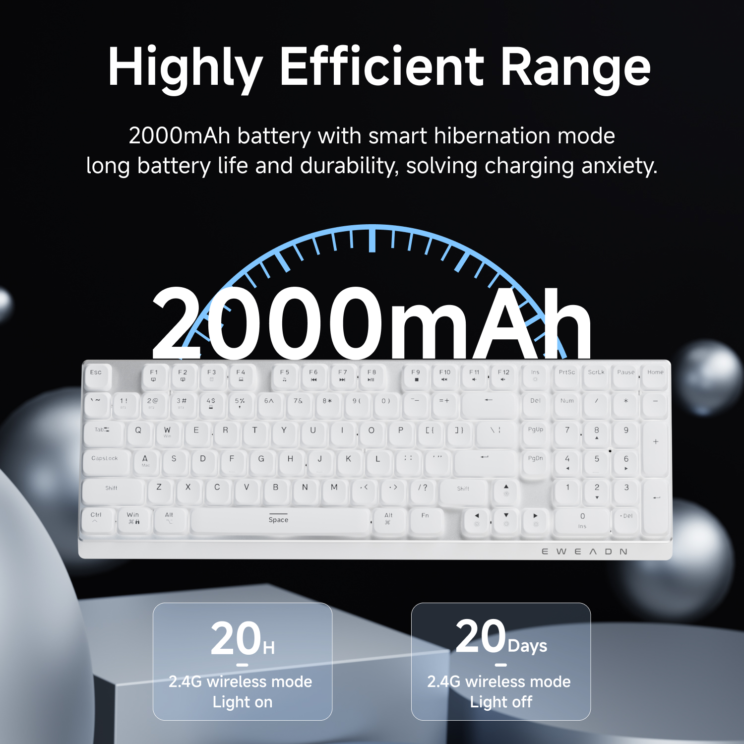 EWEADN Wireless Low-Profile Me - Gaming Keyboard Ergonomics ulasan dan harga