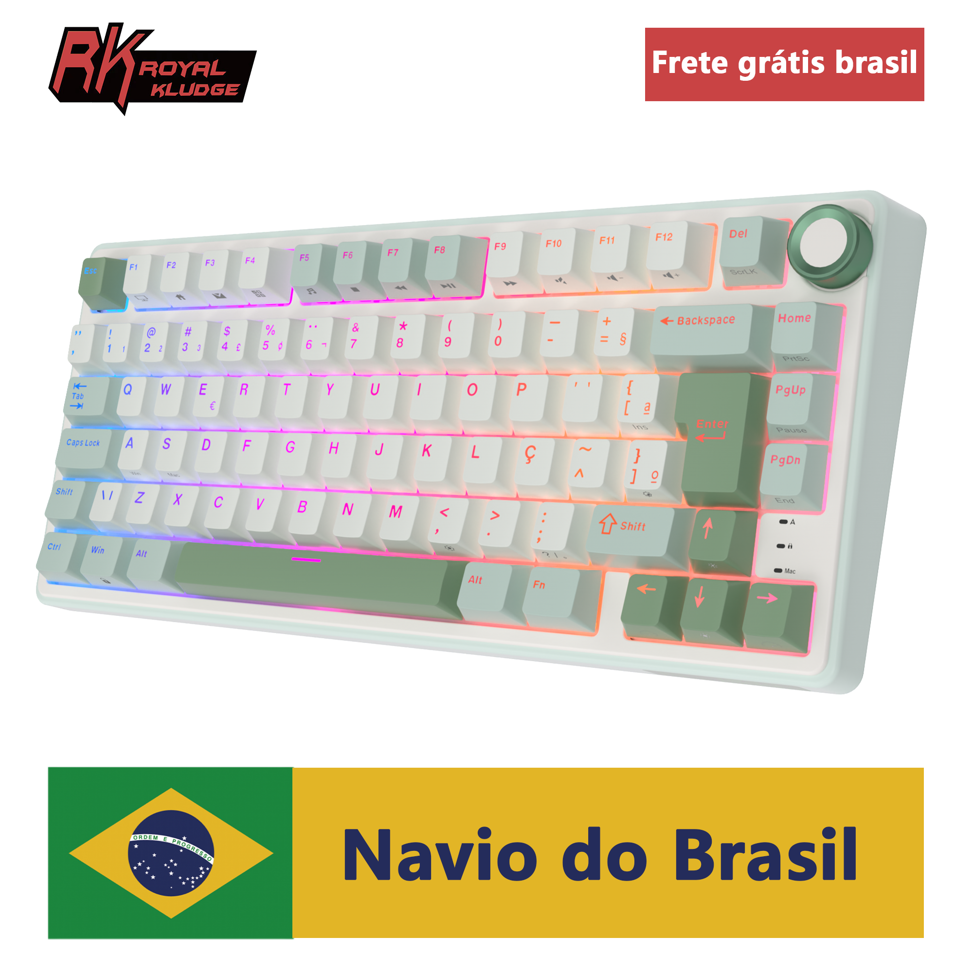 Royal Kludge RK R75 Brazilian  - Gaming Keyboard Mobile ulasan dan harga