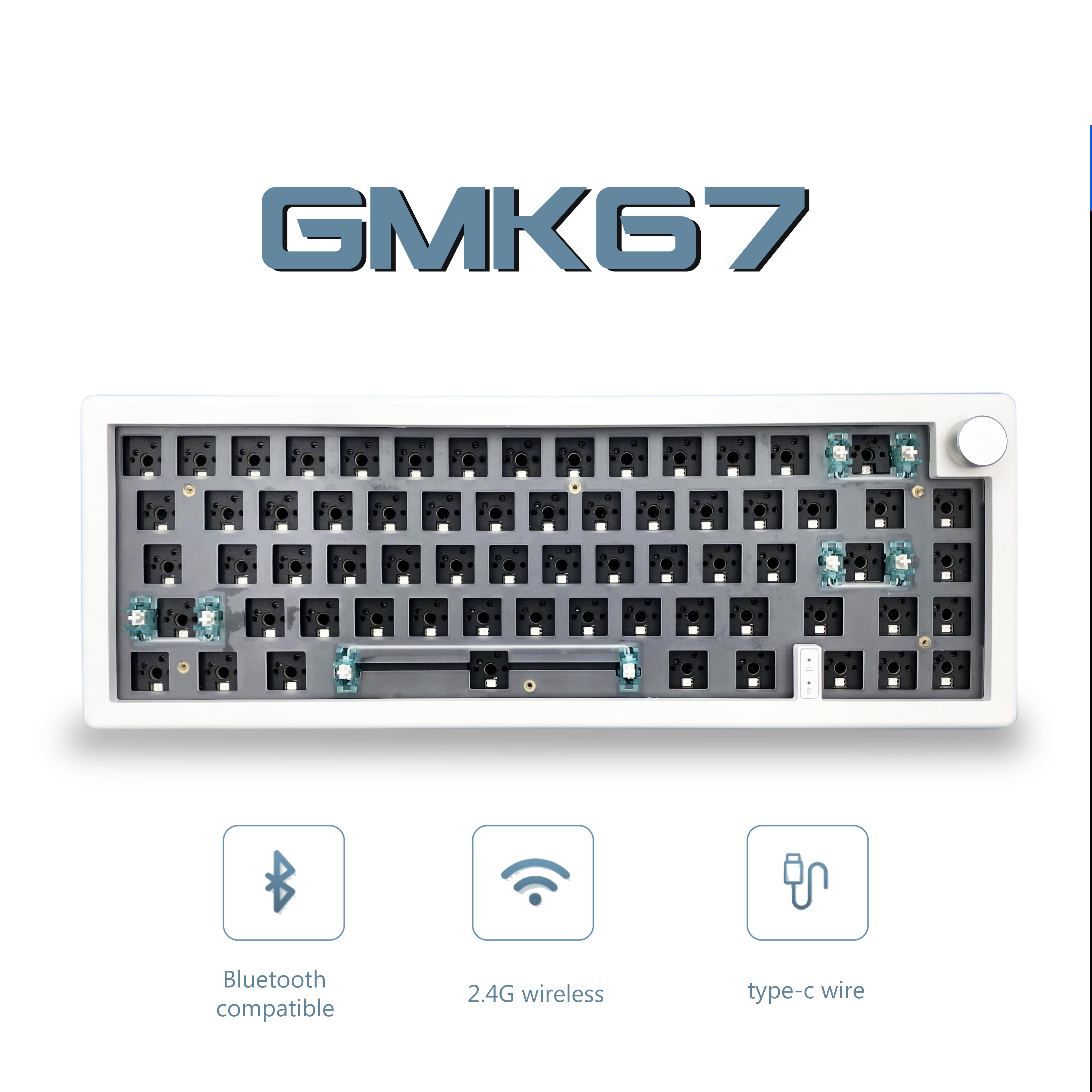 GMK67 65% Gasket Bluetooth 2.4 - Hot Swap Pcb ulasan dan harga