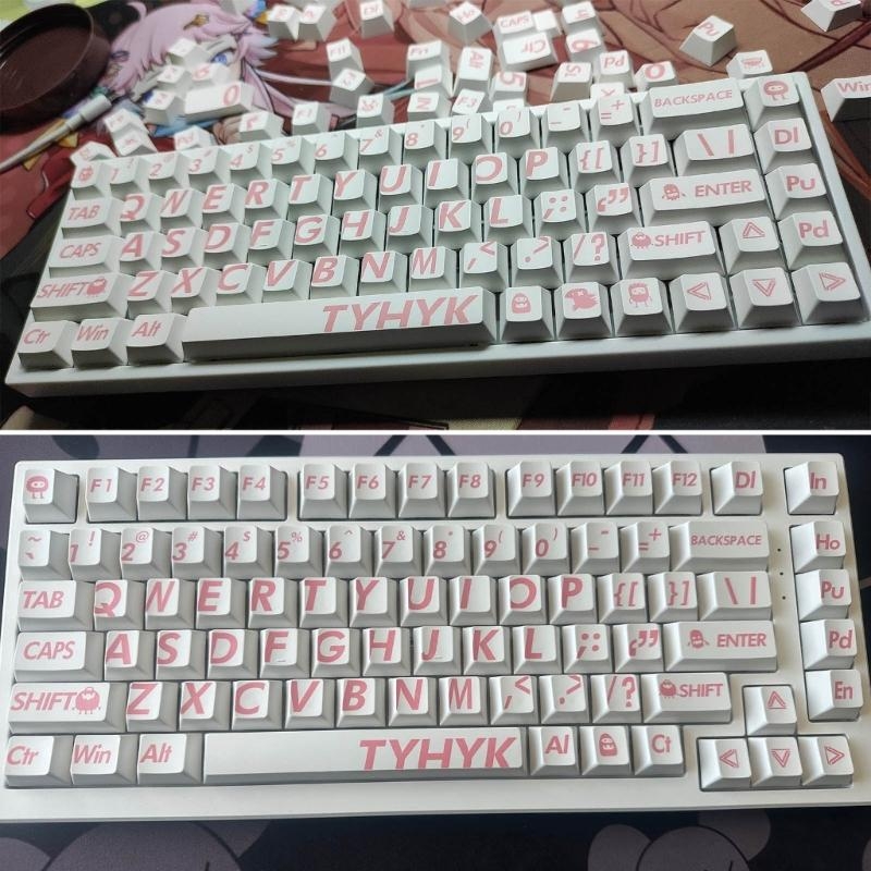 132Keys Big Letter PBT Keycap  - Gaming Keyboard Best ulasan dan harga