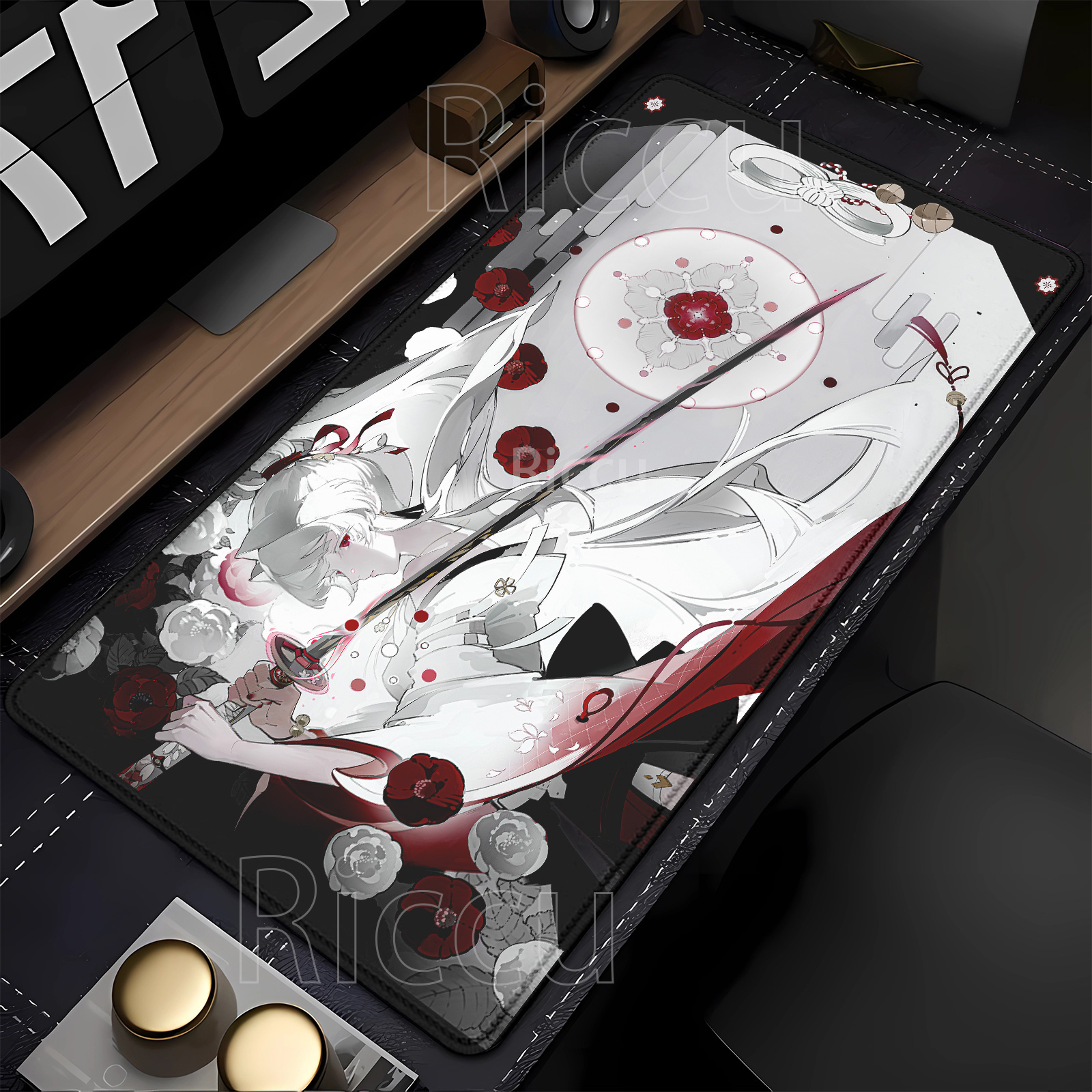 Anime girl Hiyuki Wuthering Wa - Gaming Keyboard Typewriter ulasan dan harga