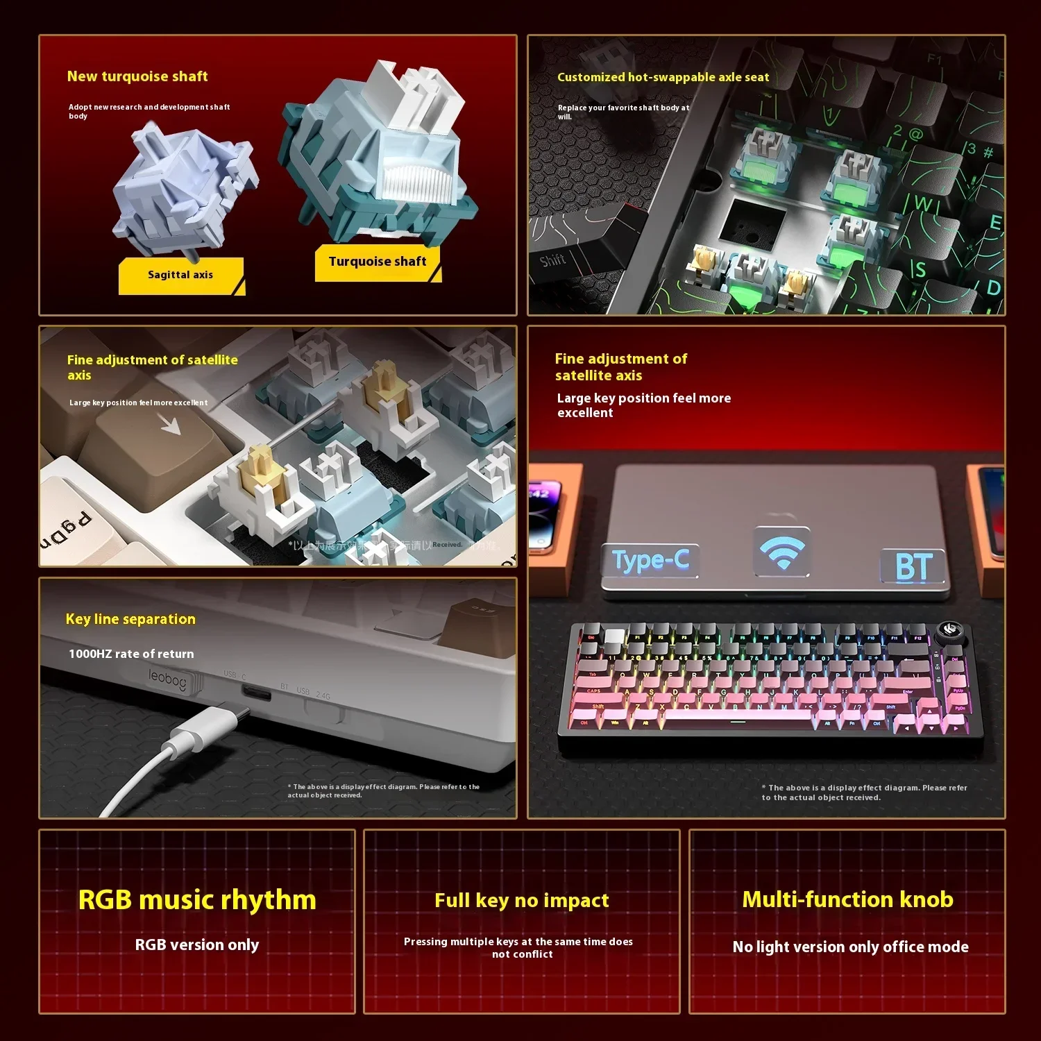 Leobog Hi75C Hi75 Hi75C Pro Al - Gaming Keyboard Typewriter ulasan dan harga