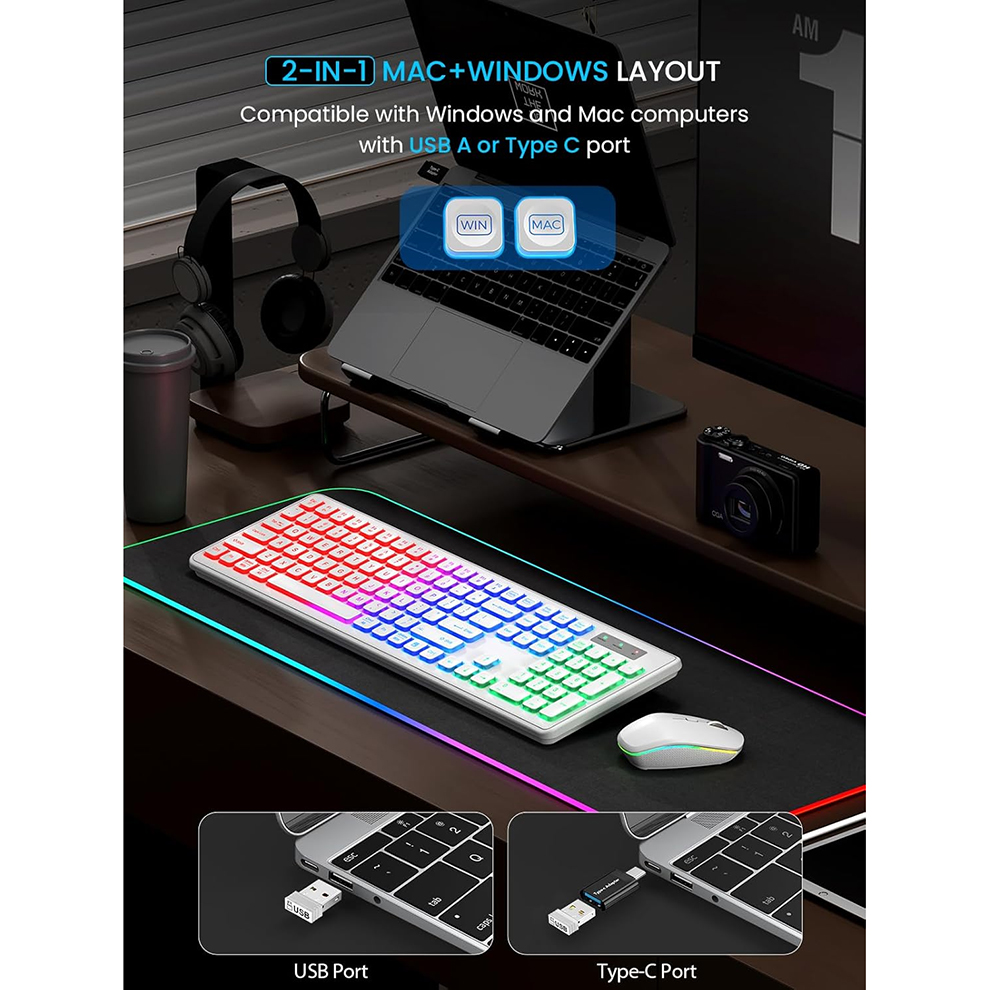Backlit Wireless Keyboard and  - Gaming Keyboard That Is Quiet ulasan dan harga
