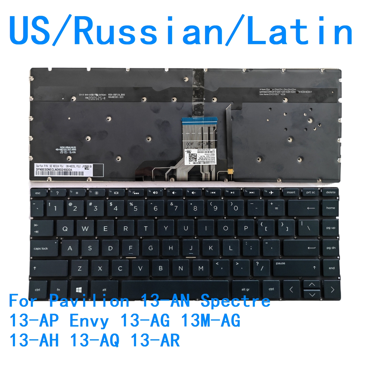 New US Russian Latin language  - Gaming Keyboard Hp ulasan dan harga